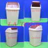 POUBELLE EN PLASTIQUE 020L BUREAU SANS ROULETTE PAPILON BEIGE/MARRON