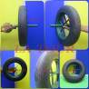 PNEU BROUETTE EN POLYURETHANE INCREVABLE Ø 300MM VERT NOIR