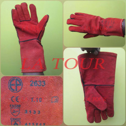 GANTS EN CUIR MANCHE LONGUE...