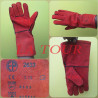 GANTS EN CUIR MANCHE LONGUE EP2633 REF.(3133) CE T10 ROUGE/NOIR