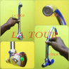 ROBINET EVIER MURAL BEC COURBE ORIENTABLE 1/4 TOUR VARTE CHROME