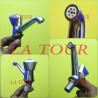 ROBINET LAVABO SIMPLE TETE TRIANGLE BEC LONG PLAT