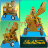 BÉTONNIÈRE 510L SANS MONTE CHARGE MOTEUR DIESEL SHAKTIMAN JAUNE