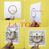 BOUTON POUSSOIR OURIKA 2 ROND LUMINEUX AVEC LAMPE TUBE INGELEC BLANC