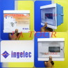 COFFRET ELECTRIQUE ENCASTRE 08 MODULES INGELEC PORTE TRANSPARENTE