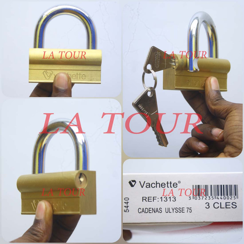 Dioche Cadenas à la maison Cadenas Extérieur Domestique avec 3 Clés Cadenas  en Fer Laiton bricolage poignee 40mm / 1,57 pouces