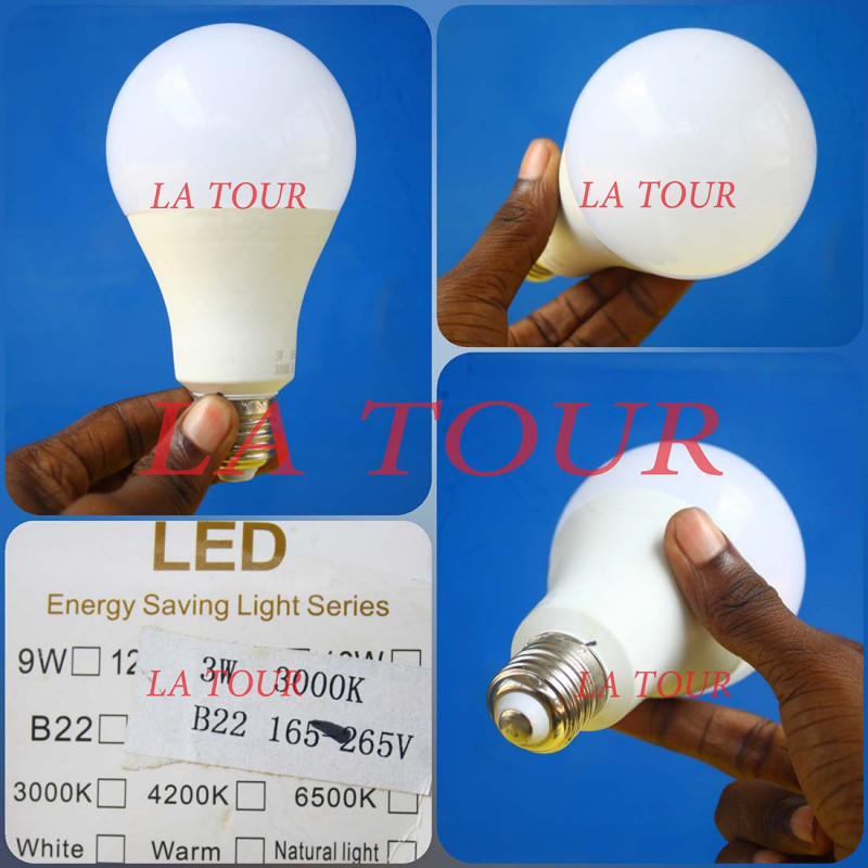 AMPOULE ECONOMIQUE A VIS 03W LED 165-265V LUMIERE DU JOUR