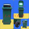 POUBELLE EN PLASTIQUE 240L A ROULETTE OUVERTURE HAUT (HDPEEN 840) VERT
