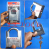 CADENAS INCOPIABLE 70MM 4 CLES TOP SECURITY SOLIE CHROME