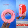 RUBAN PLASTIQUE DE CHANTIER 05CM (500ML) POLYTAPE ROUGE/BLANC