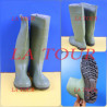 BOTTES CAOUTCHOUC N°44 VERTE SEMELLE NOIRE