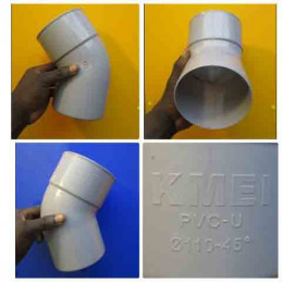 COUDE PVC 1/8 Ø 110 KMEI GRIS