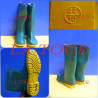 BOTTES CAOUTCHOUC N°44 VERTE SEMELLE JAUNE