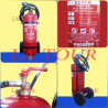 EXTINCTEUR A POUDRE 25KG A MANOMETRE SUR ROULETTE ABC EURO FEU ROUGE