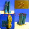 BOTTES CAOUTCHOUC N°45 VERTE SEMELLE JAUNE
