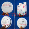 DETECTEUR DE FUMEE A PILE 9V SIGNAL D'ALARME OTIO BLANC
