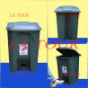 POUBELLE EN PLASTIQUE 60L A PEDALE UPPR VERT GRIS