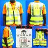 GILET FLUORESCENT A FERMERTURE  XL BT COUTURE NOIRE ORIGINAL VERT CITRON