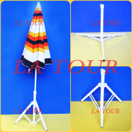 SUPPORT PARASOL TREPIED BLANC