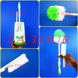 BROSSE WC PLASTIQUE VERTE...