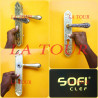 POIGNEE A CYLINDRE  REF(157) SOFICLEF DORE NOIR
