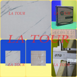 GRES MATE 40x40 FOND BLANC...