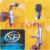ROBINET LAVABO BEC LONG 1/4 TOUR OUVERTURE A COTE SF INOX