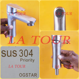 ROBINET LAVABO BEC LONG 1/4...