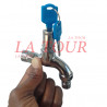 ROBINET D'ARROSAGE Ø 15/21 (1/2'') A CLE REF.(M117) MAK BLEU CHROME