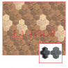 MOULE DE PAVE DECORATIF (25x16,5x5,5) EN PLASTIQUE  REF.(11) NOIR