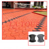 MOULE DE PAVE DECORATIF (23,5x20x5,5)CM EN PLASTIQUE REF.(05) NOIR