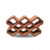 CLAUSTRA TERRE CUITE 17x29CM EMAILLE 08 TROUS MARRON