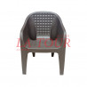 CHAISE PLASTIQUE PETIT TROU MARRON FONCE