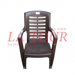 CHAISE PLASTIQUE SHUBH MARRON