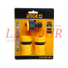 EMBOUT TUYAU D'ARROSAGE EN PLASTIQUE (HHCS03122) INGCO JAUNE NOIR