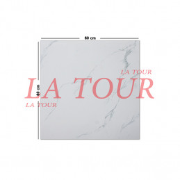 GRES POLI 60x60 FOND BLANC...