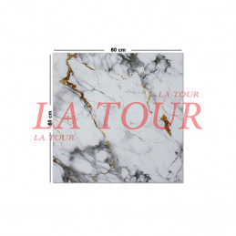 GRES POLI 60x60 FOND BLANC...