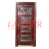 PORTE METALLIQUE 2070x960MM CADRE OUVERTURE DROITE (S6135) VIRONY MARRON