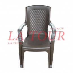 CHAISE PLASTIQUE AU DOSSIER...