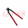 TENAILLE RUSSE EN ACIER Ø 220MM TETE POLIE (20522L) ROUGE NOIRE
