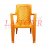CHAISE PLASTIQUE AU DOSSIER LOSANGE SHUBH ORANGE