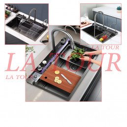EVIER DE CUISINE EN ACIER...