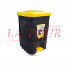 POUBELLE EN PLASTIQUE 020L A PEDALE PAPILON NOIR/JAUNE