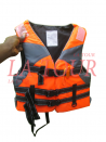GILET DE SAUVETAGE FLUORESCENT+SIFFLET D'ALERTE ORANGE/GRIS/NOIR