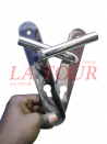 POIGNET SERRURE A CYLINDRE 3 CLE (C55C6CRP) CLE D'OR ANODISE ALU CHROME