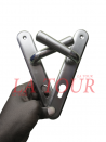 POIGNET SERRURE A CYLINDRE (1°CHOIX) REF.(124) LA CLE GRANULE CHROME