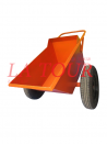BROUETTE EN FER 250L BETONNIERE ORANGE/NOIR