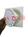 SIPHON DE SOL 200x200MM Ø 75 PVC BLANC