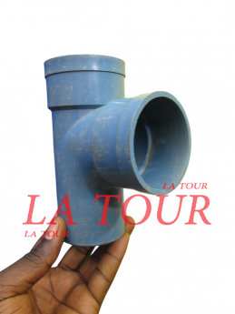 TE DROIT PVC Ø 63 GIRPI BLEU