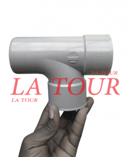 TE DROIT PVC Ø 63 NICOLL GRIS